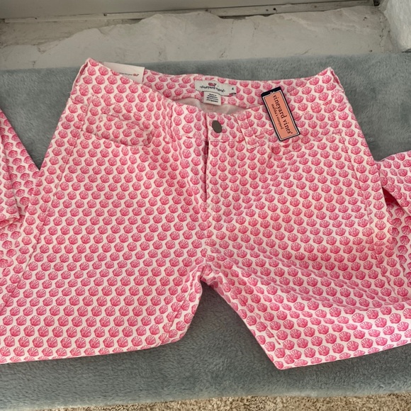Vinyard Vines martha vinyards Nantucket Ankle Jean cotton & spandex pink &white - Picture 1 of 16